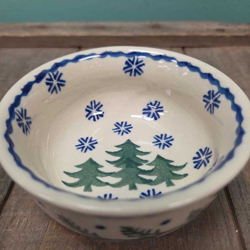 Boleslawiec Polish Pottery Stoneware 3.5" Bowl - Trees
