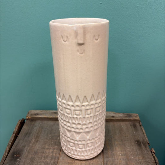 West Elm Atelier Stella Decorative Ceramic Vase with Face Design