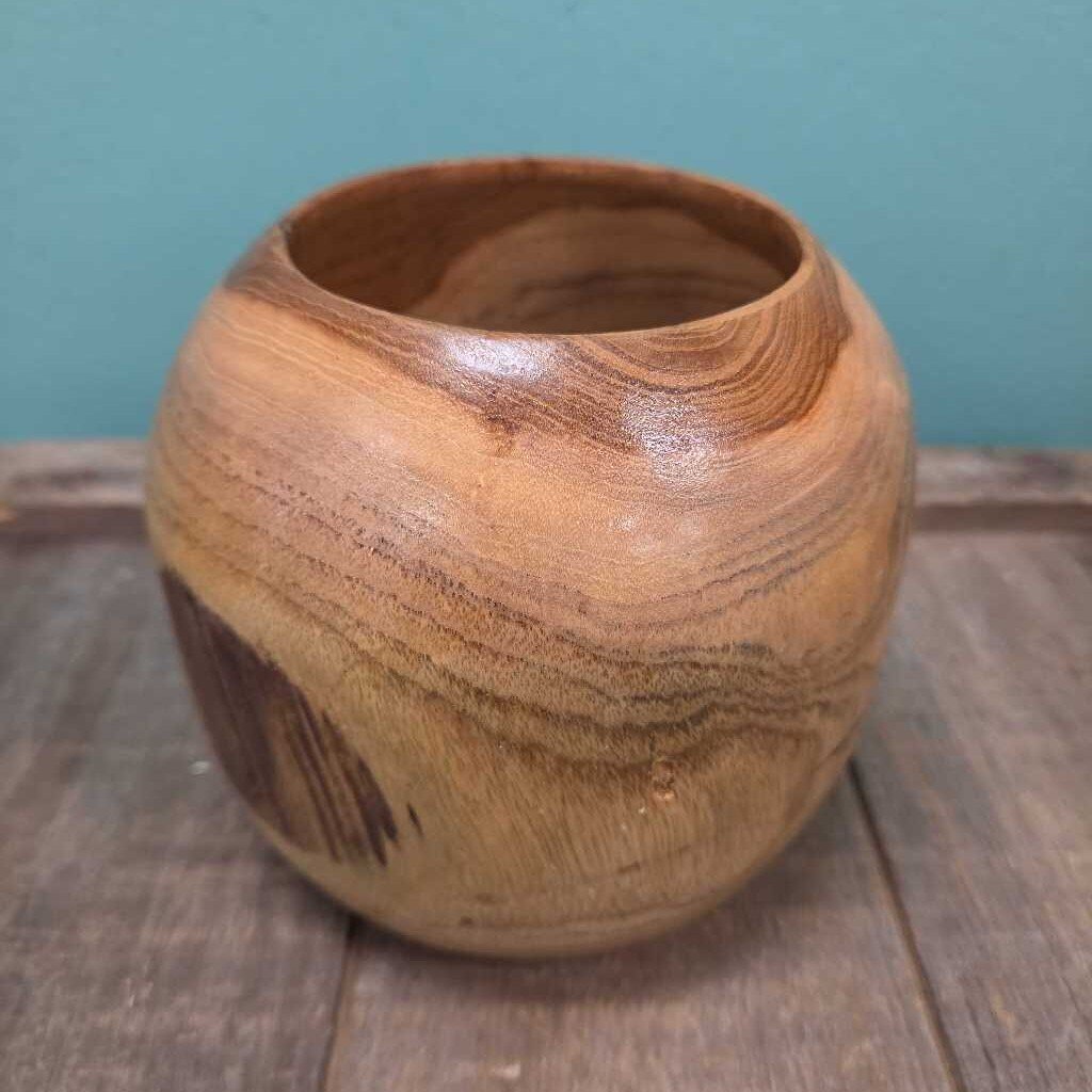 Small Wood Vase - 2 Available