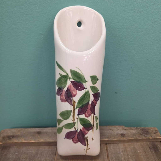 Hand Thrown Pottery Wall Pocket Vase