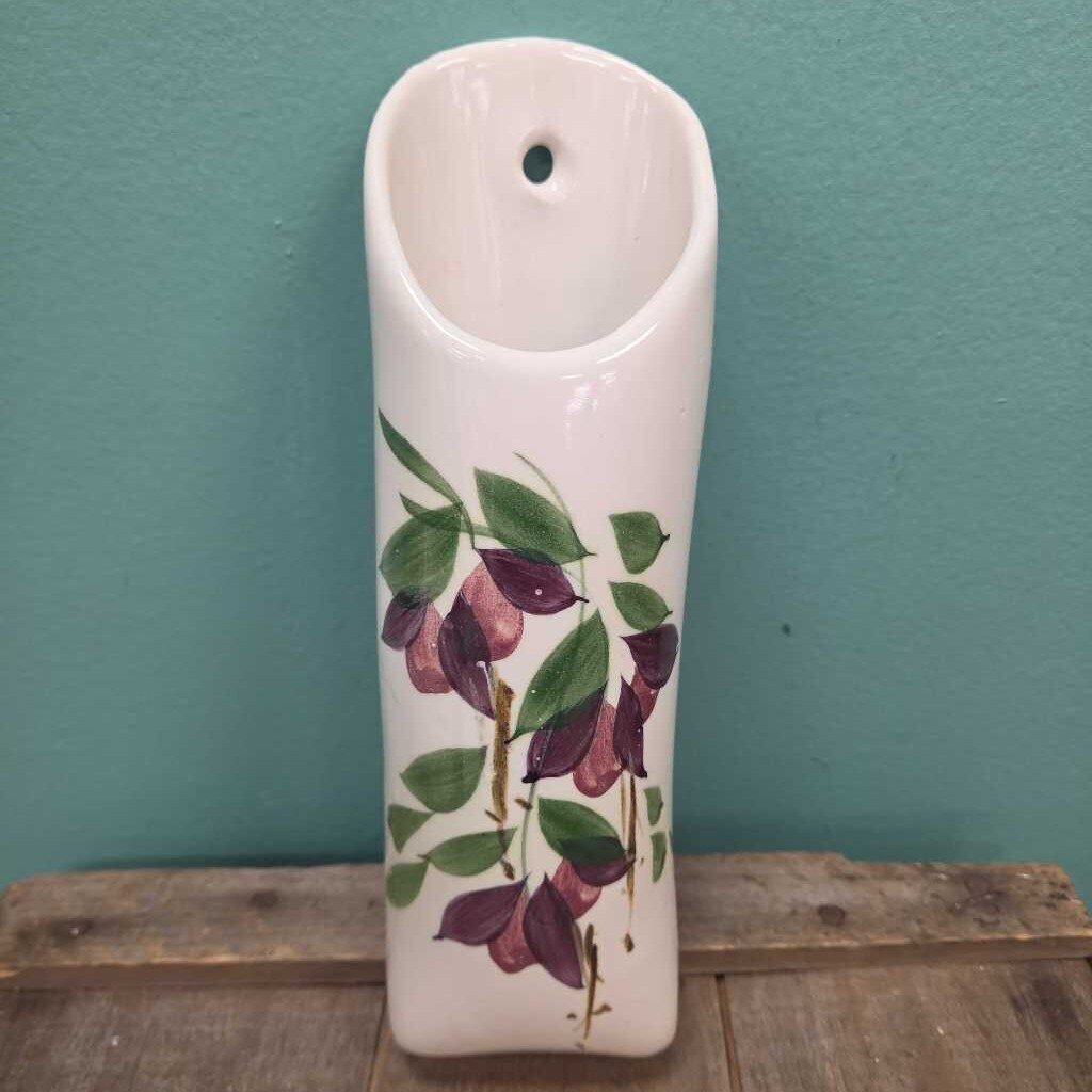 Hand Thrown Pottery Wall Pocket Vase