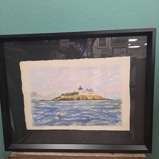 Indian Island Light House - Rockport, ME - Original Watercolor on Paper