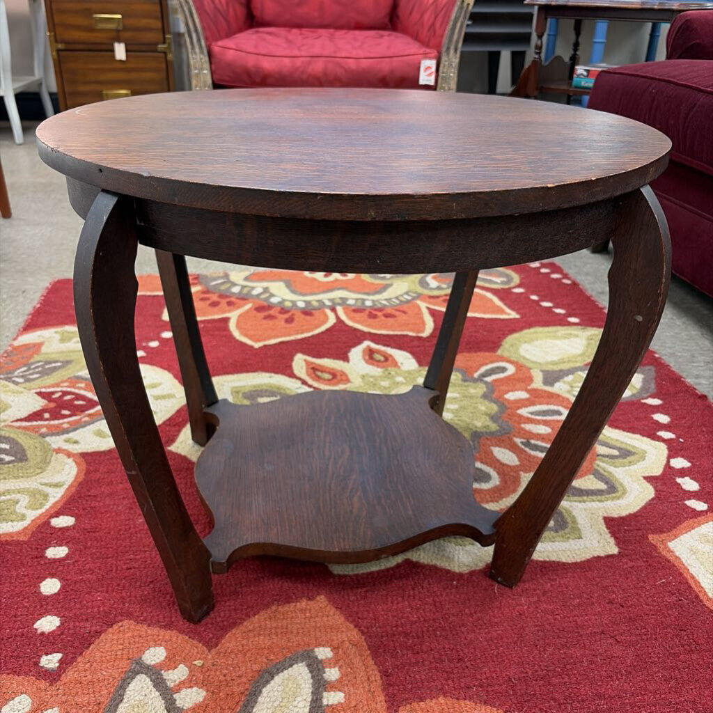 Round Wooden Side Table