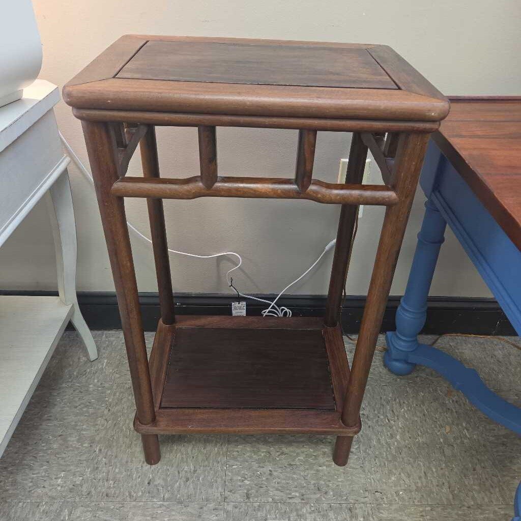 Chinese Ming Style Hardwood Two Tier Accent Table