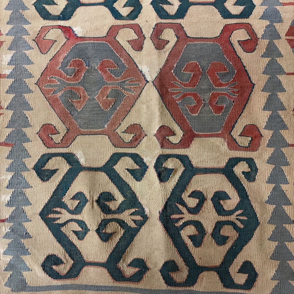 Vintage Turkish Kilim Handwoven Area Rug