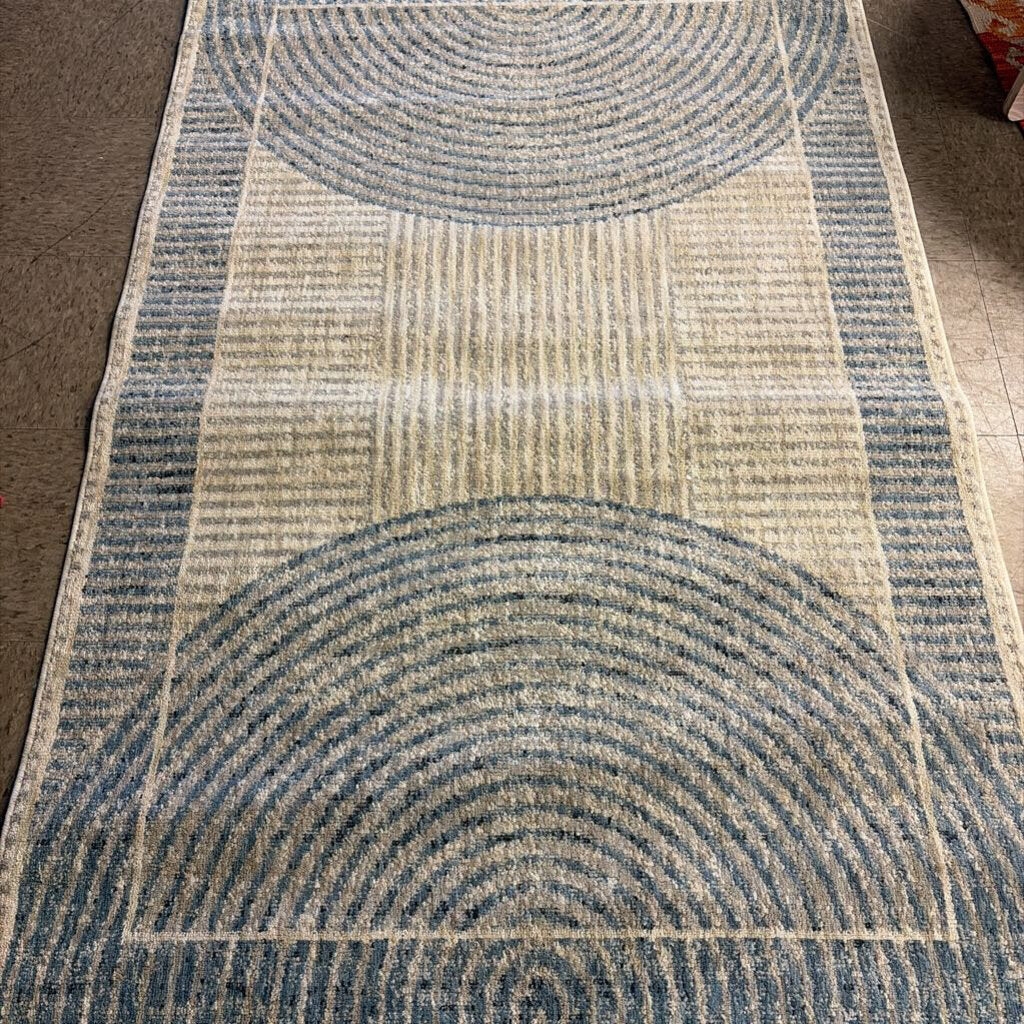 nuLoom Allyson Modern Geometric Blue Area Rug