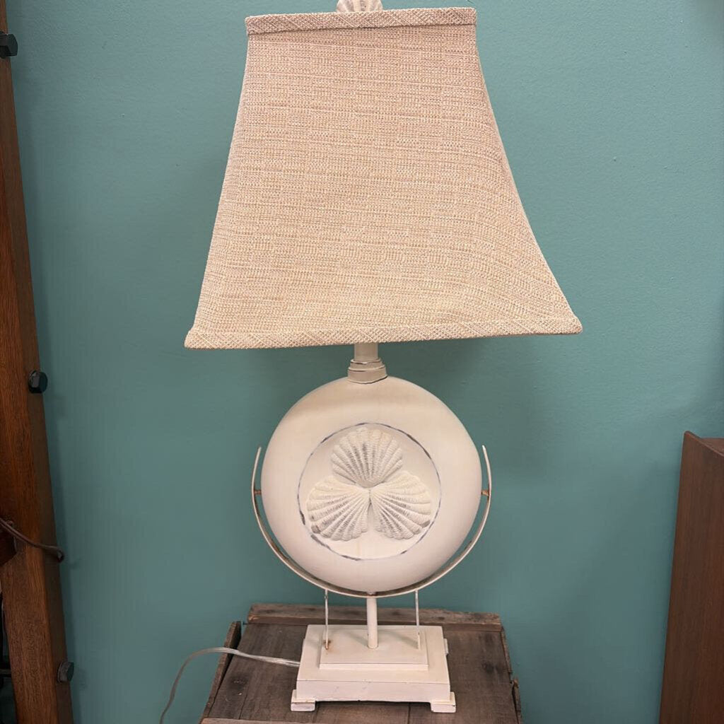 Coastal-themed Decorative Table Lamp with Beige Shade