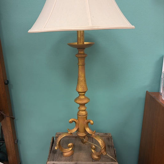 Vintage French Empire Style Gilded Brass Table