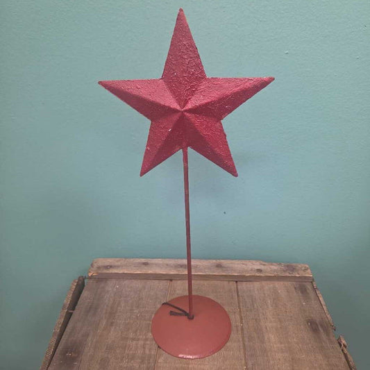 Red Metal Star Decor "14