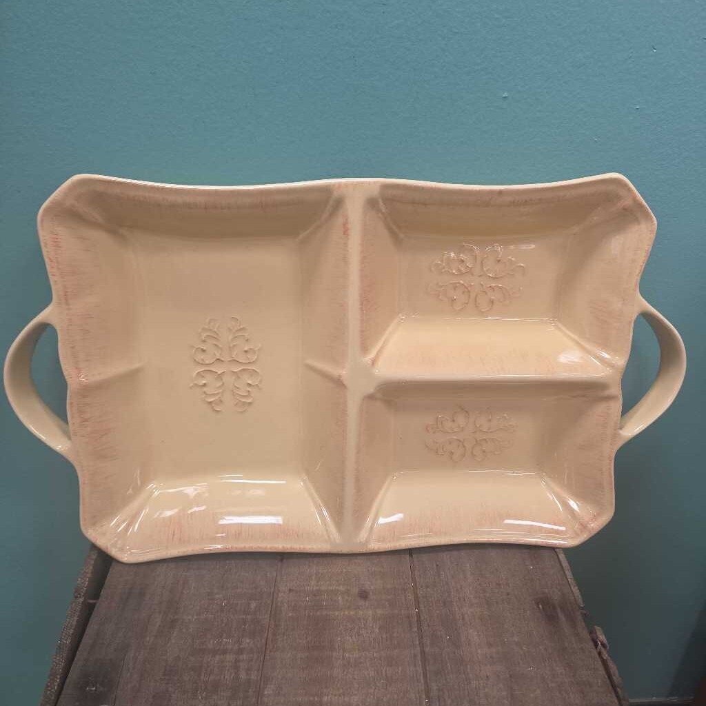 Stoneware Divided Server by Real Home
