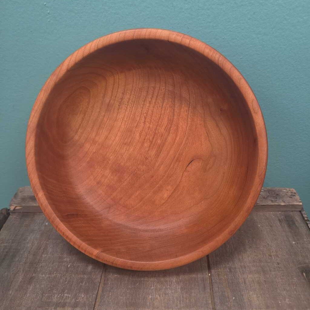 Hand Turned Cherry Wood Decorative Bowl