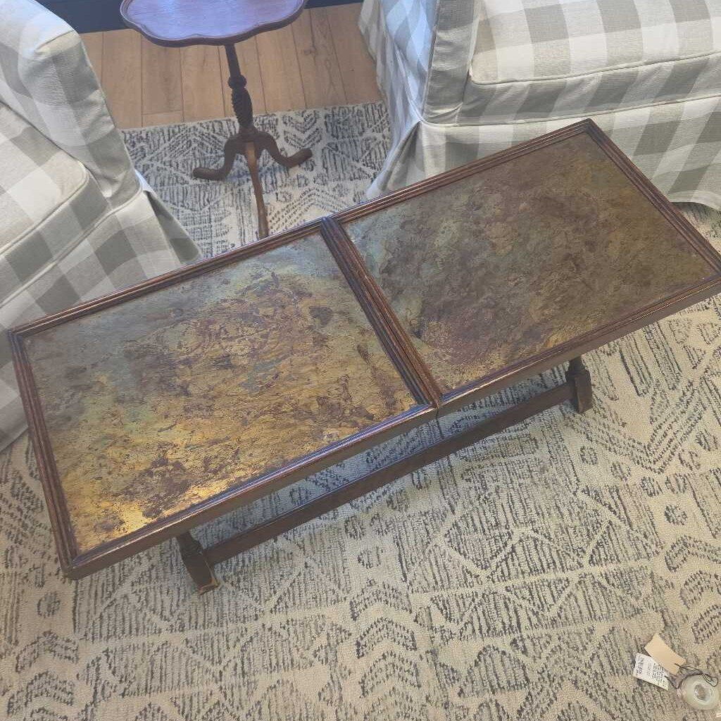 Mid-Century Rare Brandt Reversible 2 Tray Coffee Table