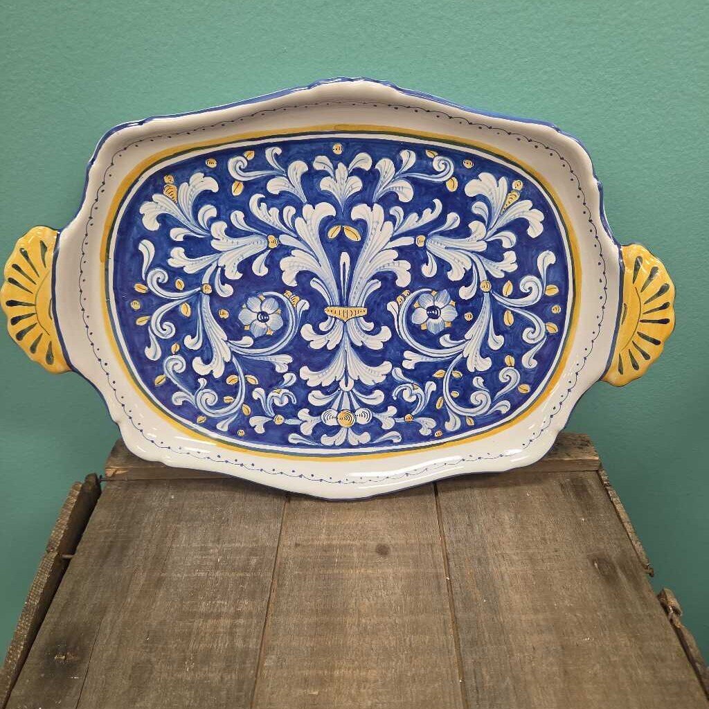 Hand Painted Deruta Italian Ceramic Serving Plate