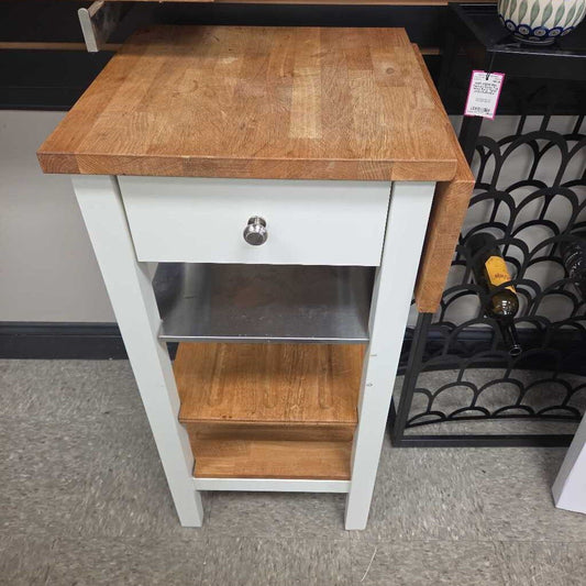 IKEA Stenstorp Butcher Block Kitchen Cart w/Drop Leaf