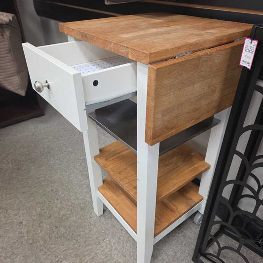 IKEA Stenstorp Butcher Block Kitchen Cart w/Drop Leaf