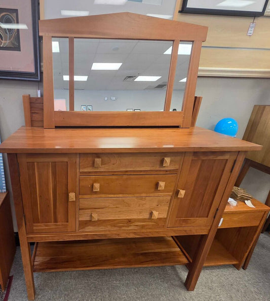 S. Bent & Bros Mission Style Buffet Sideboard w/Mirror