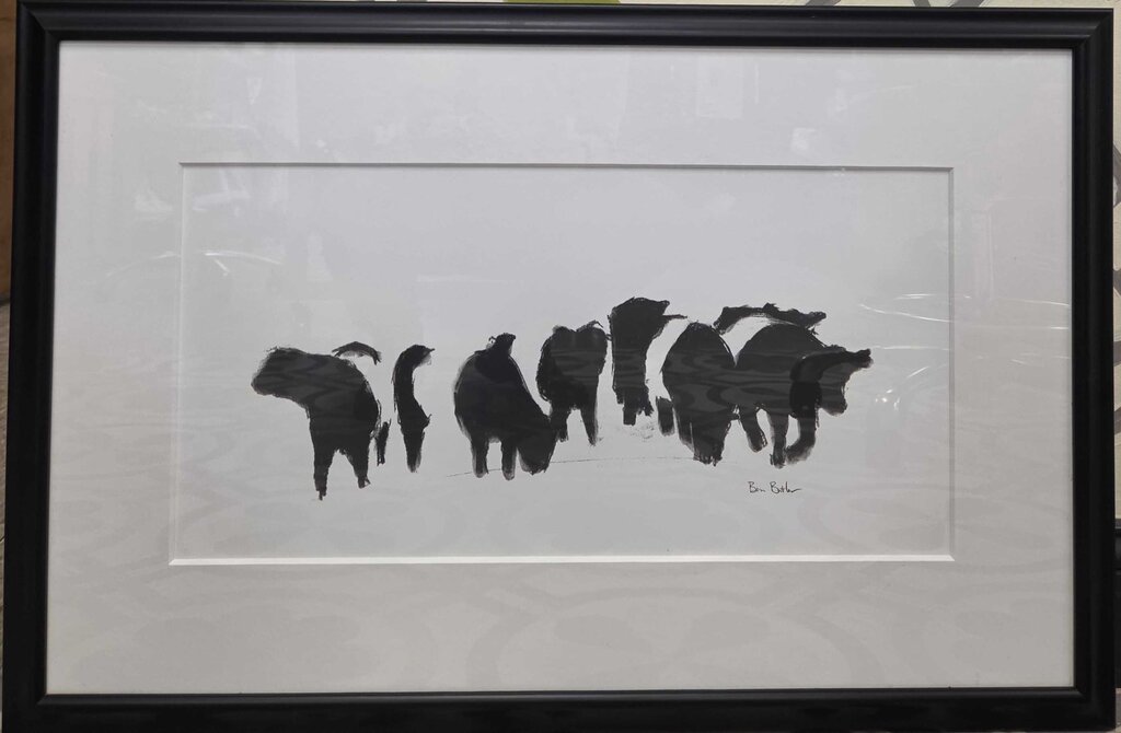 "Belted Galloways" Iris Giclee Print by Ben Butler (Maine Artist)