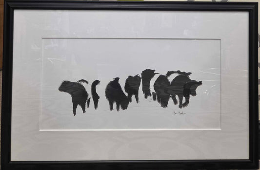 "Belted Galloways" Iris Giclee Print by Ben Butler (Maine Artist)