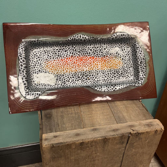 Hanna Bahral Fused Glass Tray Made in Jerusalem
