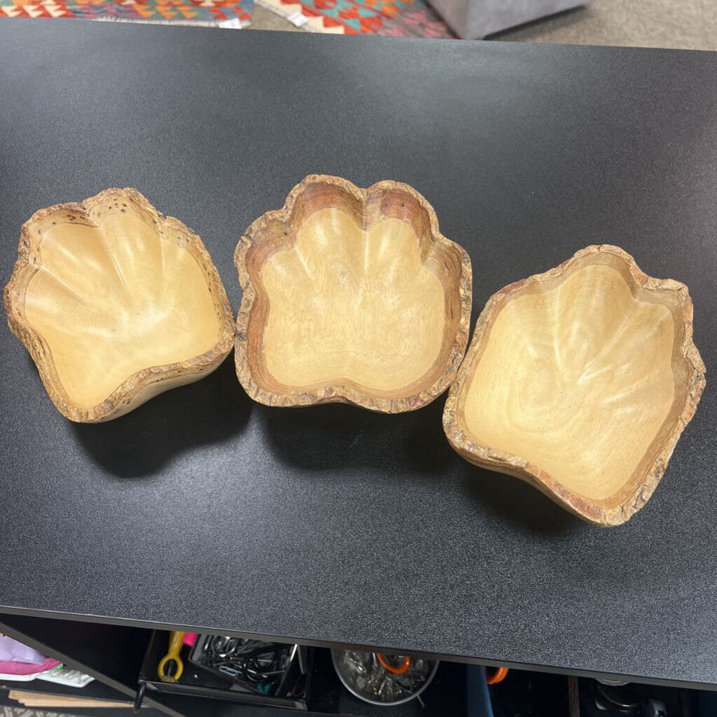 Live Edge Mango Bark Bowl Set (3)