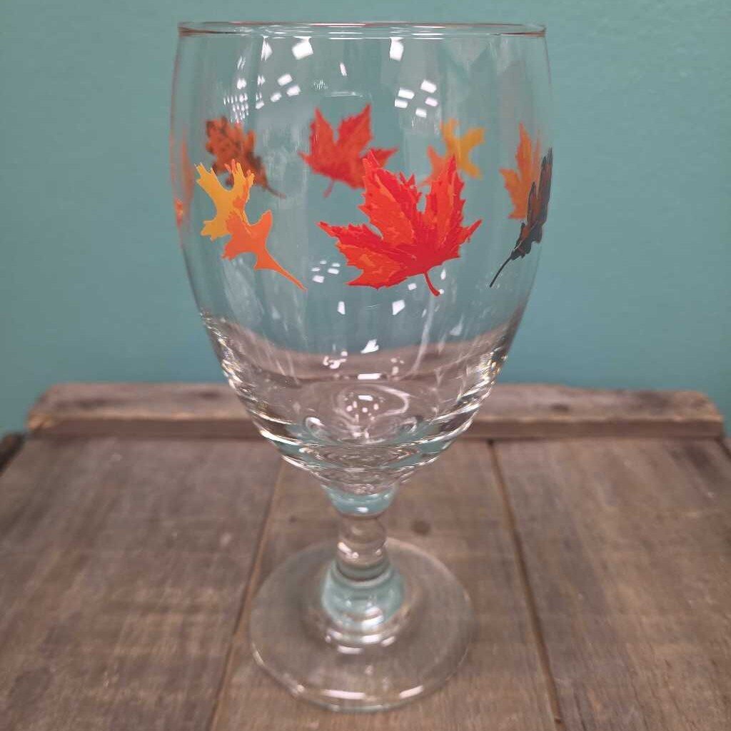 Libbey Falling Leaves 7" Wine Goblets - Set of 6