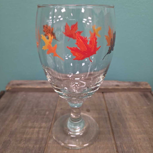 Libbey Falling Leaves 7" Wine Goblets - Set of 6