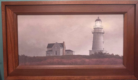 Lighthouse Print in Wood Frame