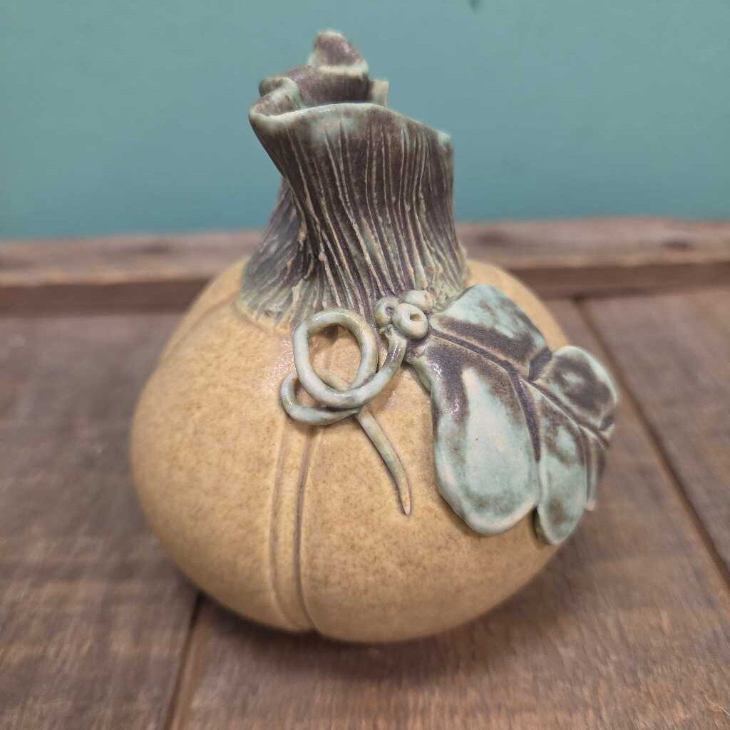 Terrafirma Style Studio Pottery Gourd Mini Vase