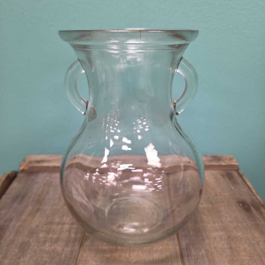 Glass Double-Handled Bulbous Urn Base