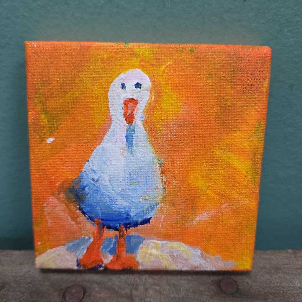 "Duck" Oil on Mini Canvas