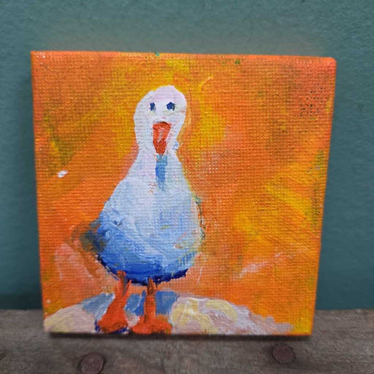 "Duck" Oil on Mini Canvas