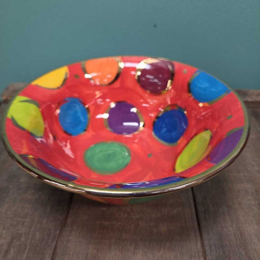 Mary Rose Young Cereal Bowl - Colored Dots (Red)