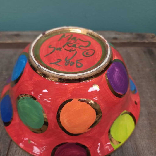 Mary Rose Young Cereal Bowl - Colored Dots (Red)