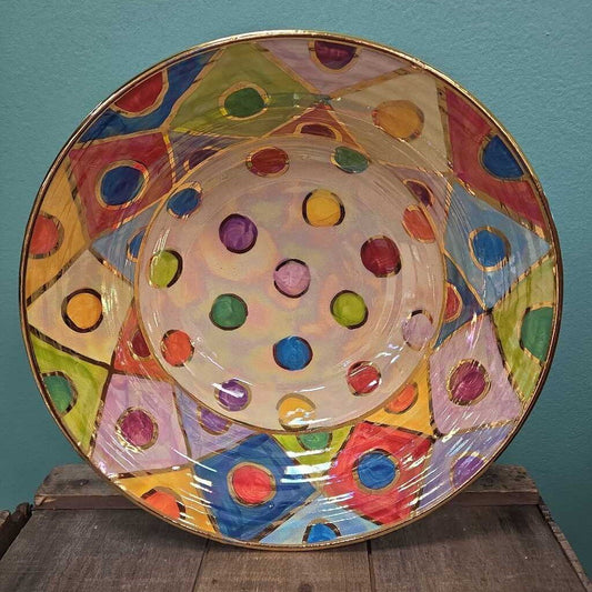 Mary Rose Young Geometric Design Serving Bowl