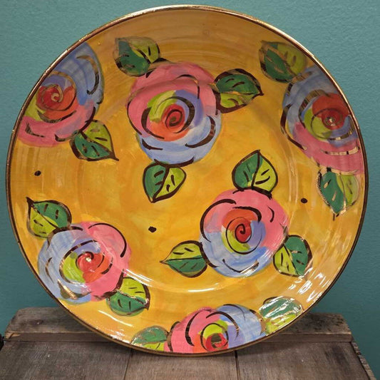 Mary Rose Young 11.25" Dinner Plate - Rose Edged (Yellow)