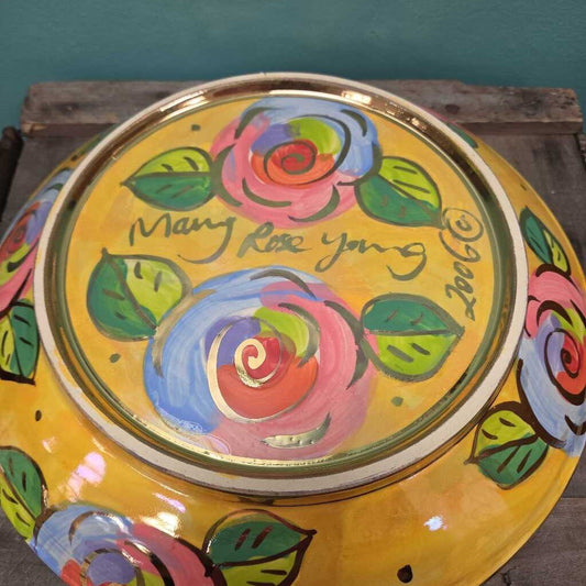 Mary Rose Young 11.25" Dinner Plate - Rose Edged (Yellow)