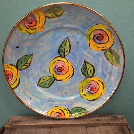 Mary Rose Young 11.25" Dinner Plate - Rose Edged (Blue)