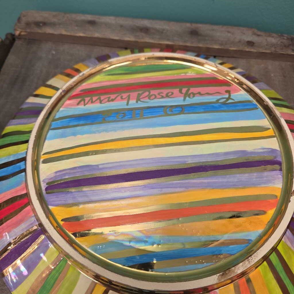 Mary Rose Young 10.5" Dinner Plate - Stripes
