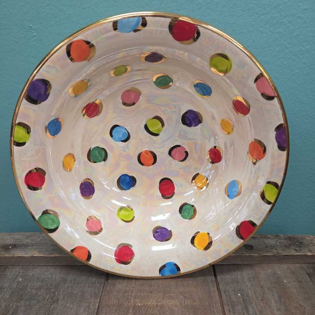 Mary Rose Young 8.25" Serving Bowl - Colored Dots