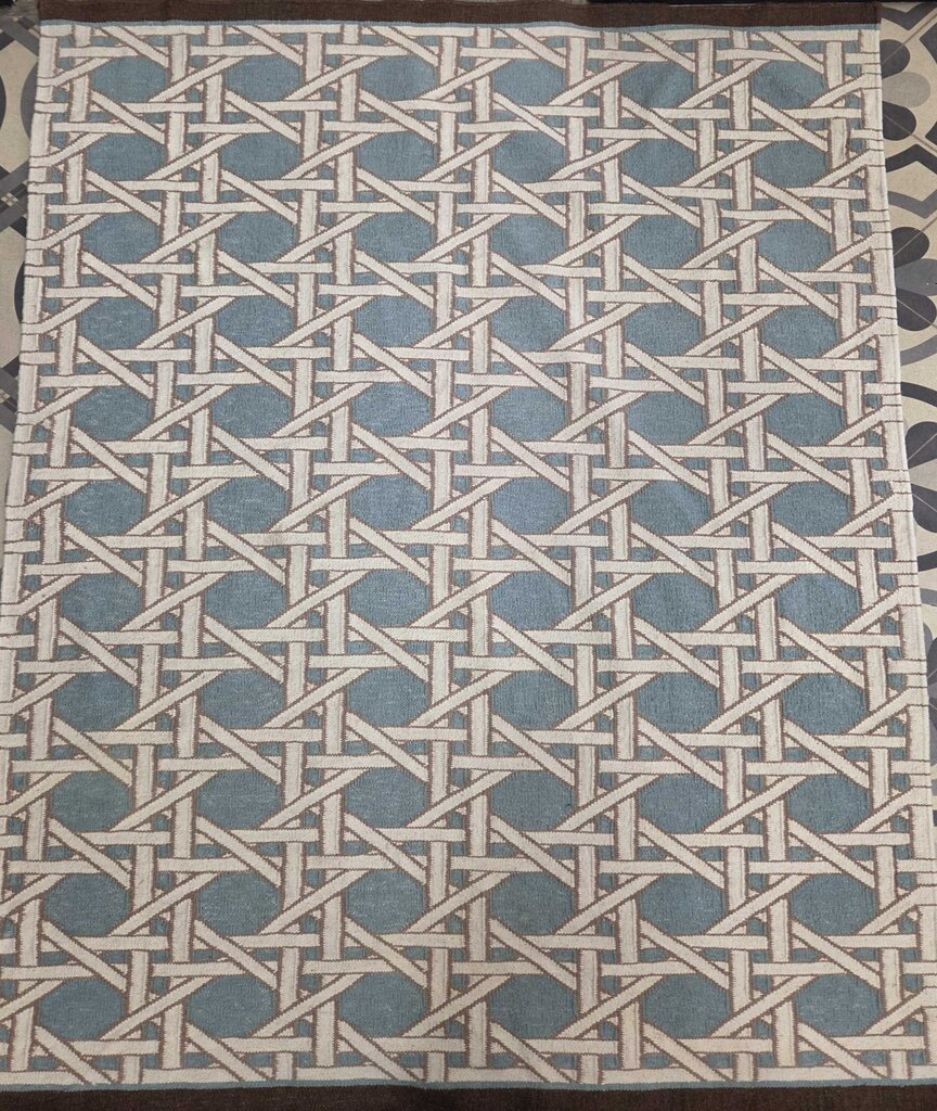 "Fresh Cane" Classic Geometric Rattan Weave Pattern Hand Knotted Area Rug