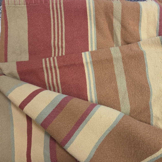 Ralph Lauren 100% Cotton Striped Throw