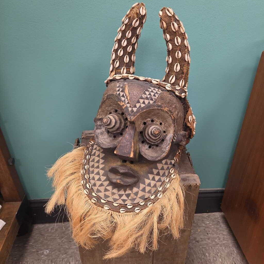Authentic African Congo Helmet Mask