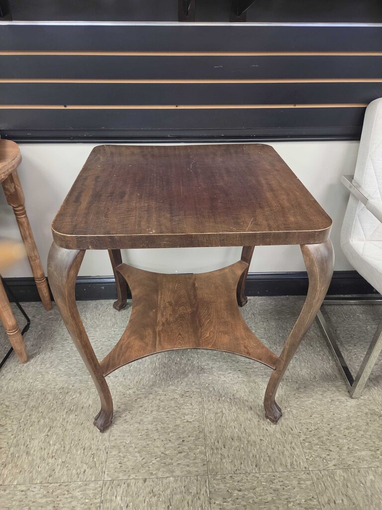 Tiger Oak Claw Foot Vintage Library Table