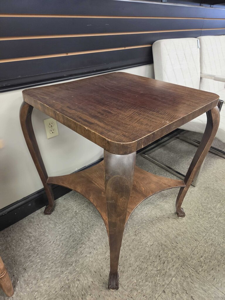 Tiger Oak Claw Foot Vintage Library Table