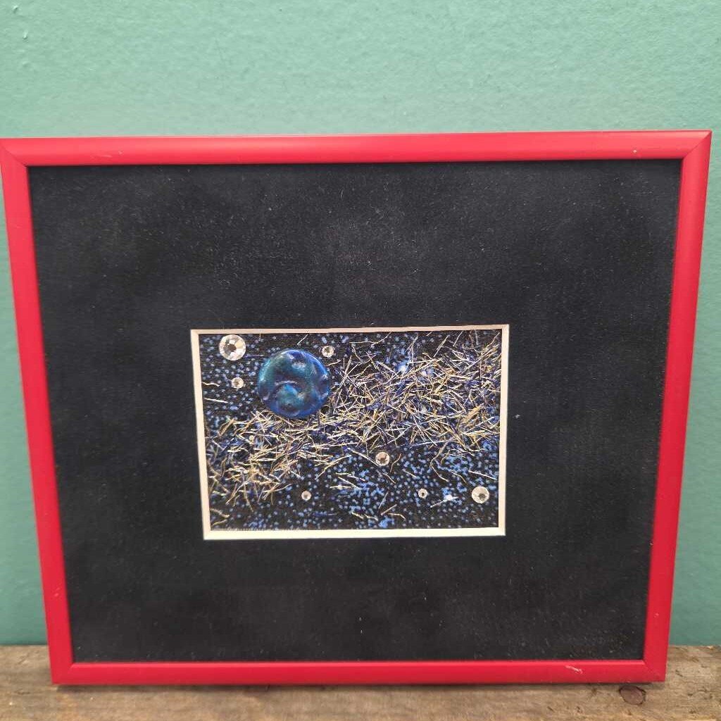 "Earth in the Solar System" Mixed Media Textile Art