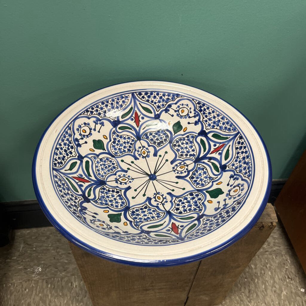 Hand Painted Ceramic Serving Bowl