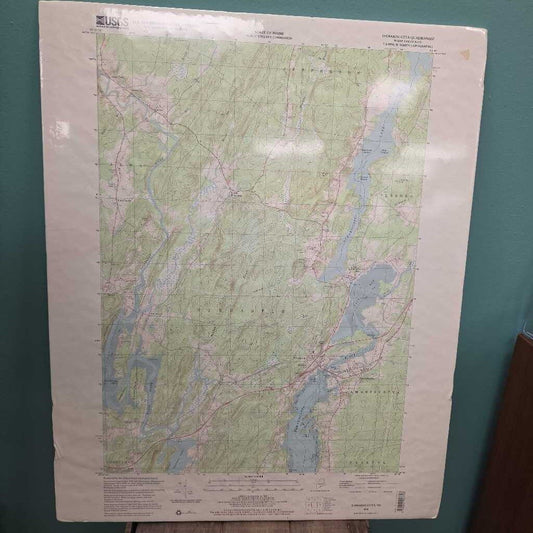 Damariscotta Quadrangle Map - Sealed Print on Board