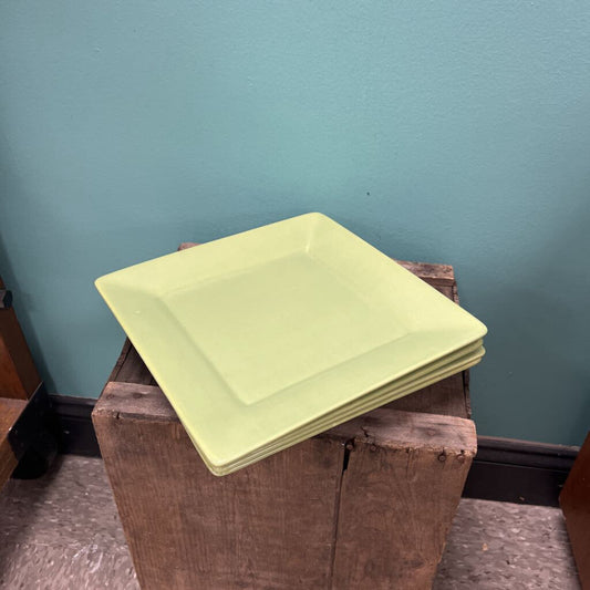 Sage Green Square Table Top Gallery Plate Set (4)