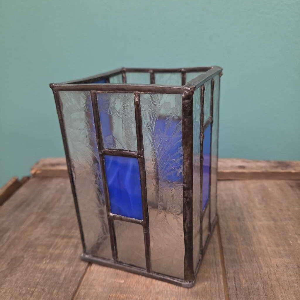 Handmade Stained Glass Candle Holder - 2 Available