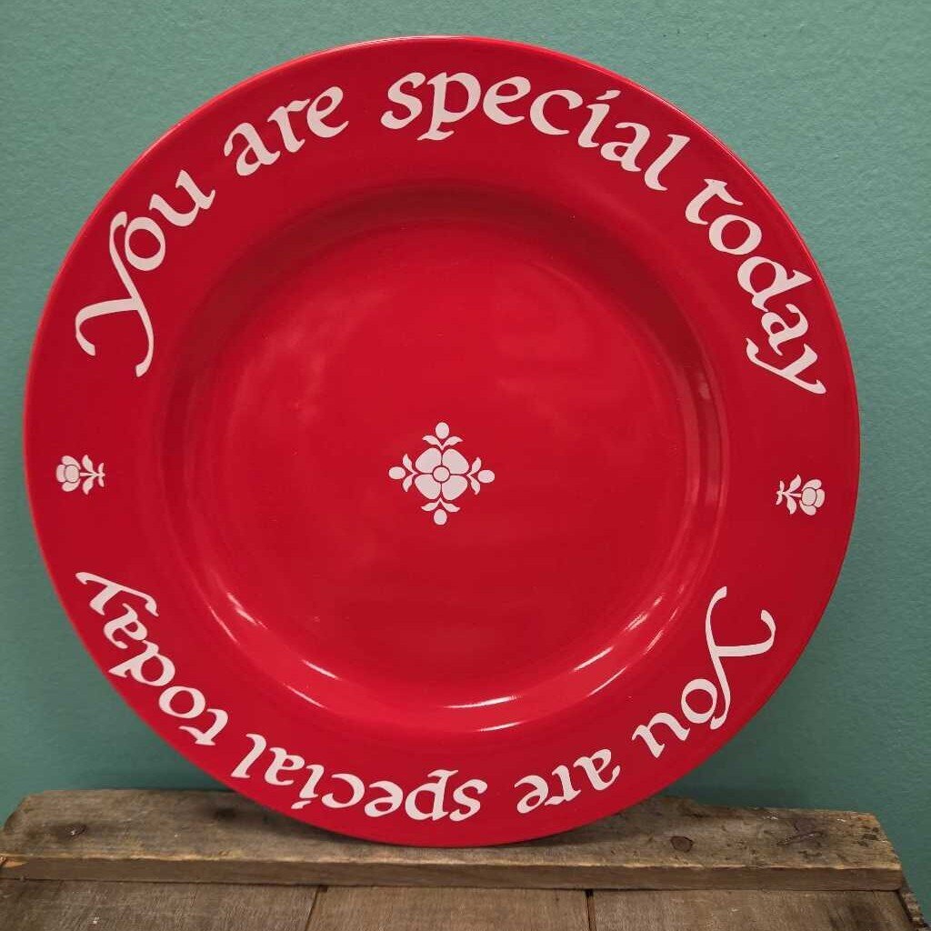Waechtersbach "You Are Special Today" Original Red Plate